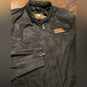 Harley Davidson Womens Jacket RN 103819 CA 03402 Womens Size XL- Black/Orange